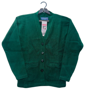Classic Button-Up School Cardigan with Dual Pockets