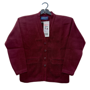 Classic Button-Up School Cardigan with Dual Pockets
